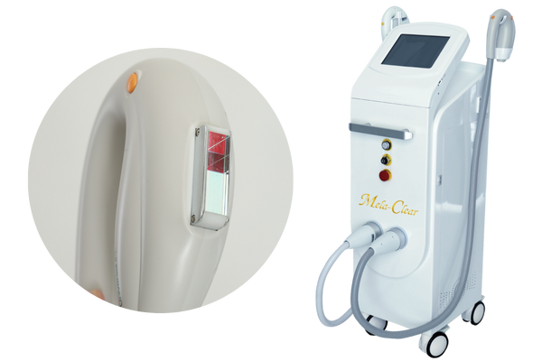 Mela-Clearを使用したIPL光脱毛の施術イメージ